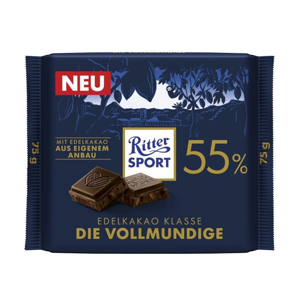 Ritter Sport die Vollmundige 55% - 75g Tafel