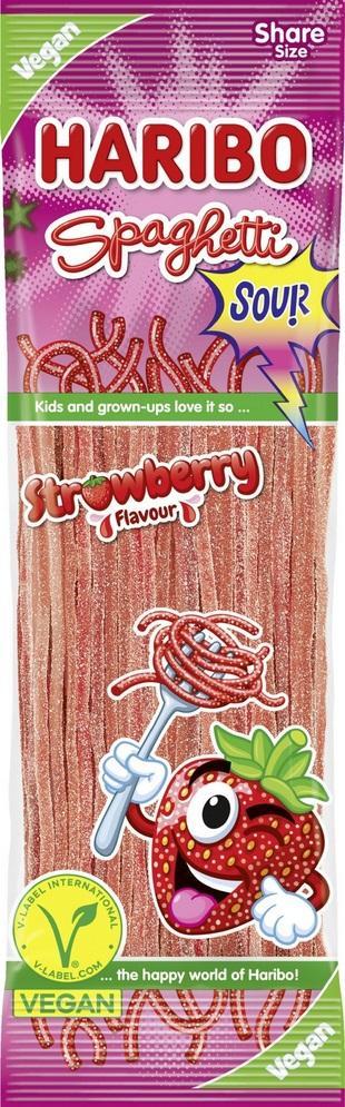 Haribo Spaghetti Strawberry Sour - 200g Beutel