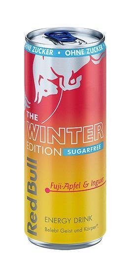 Red Bull Winter Edition 2025 - Fuji-Apfel & Ingwer Sugarfree 24x0,25l Dose
