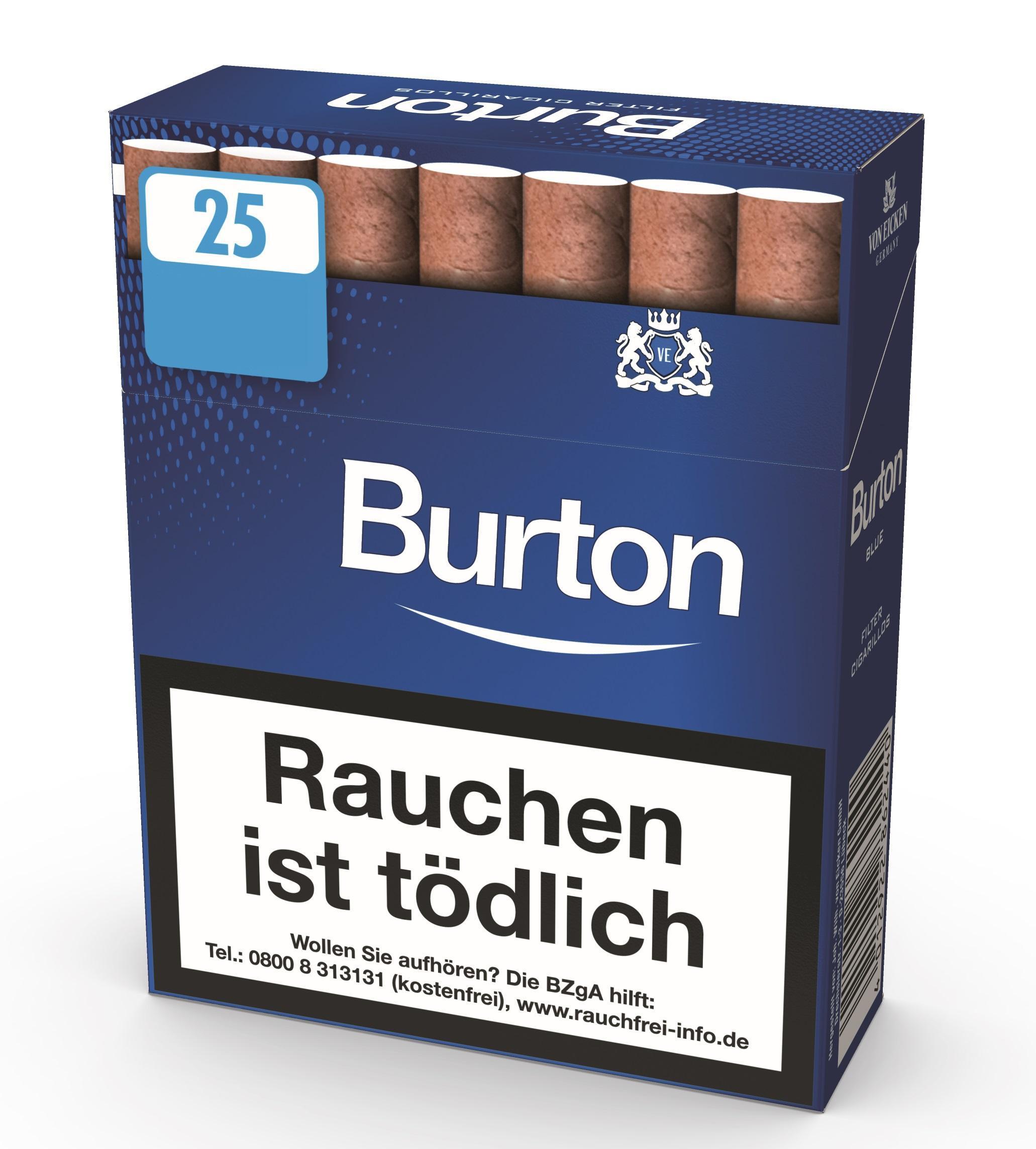 Burton Blue Eco Cigarillos - 8 x 25 Cigarillos