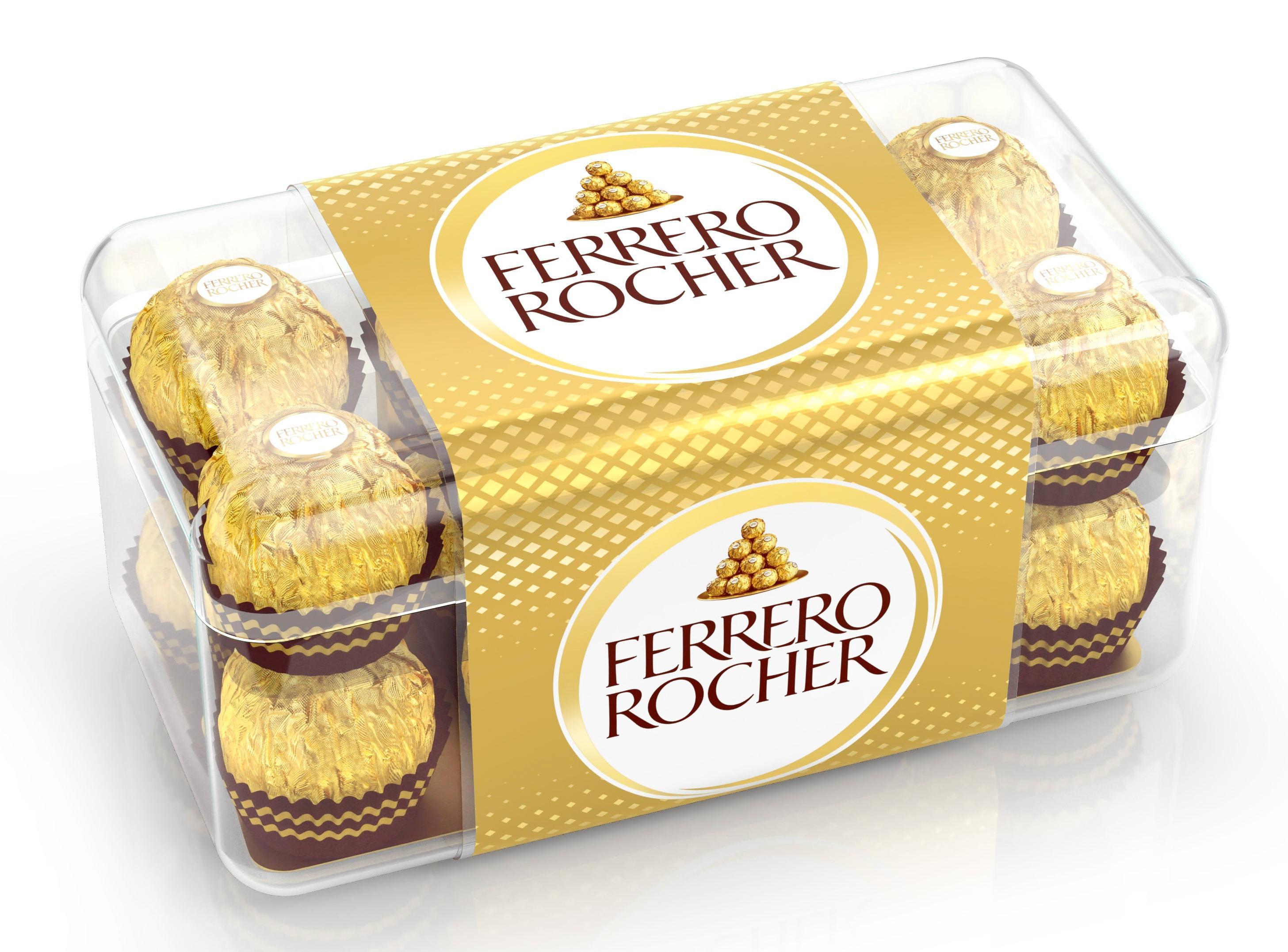 Ferrero Rocher 200g Packung, Knusprige Haselnuss Pralinen mit Milchschokolade