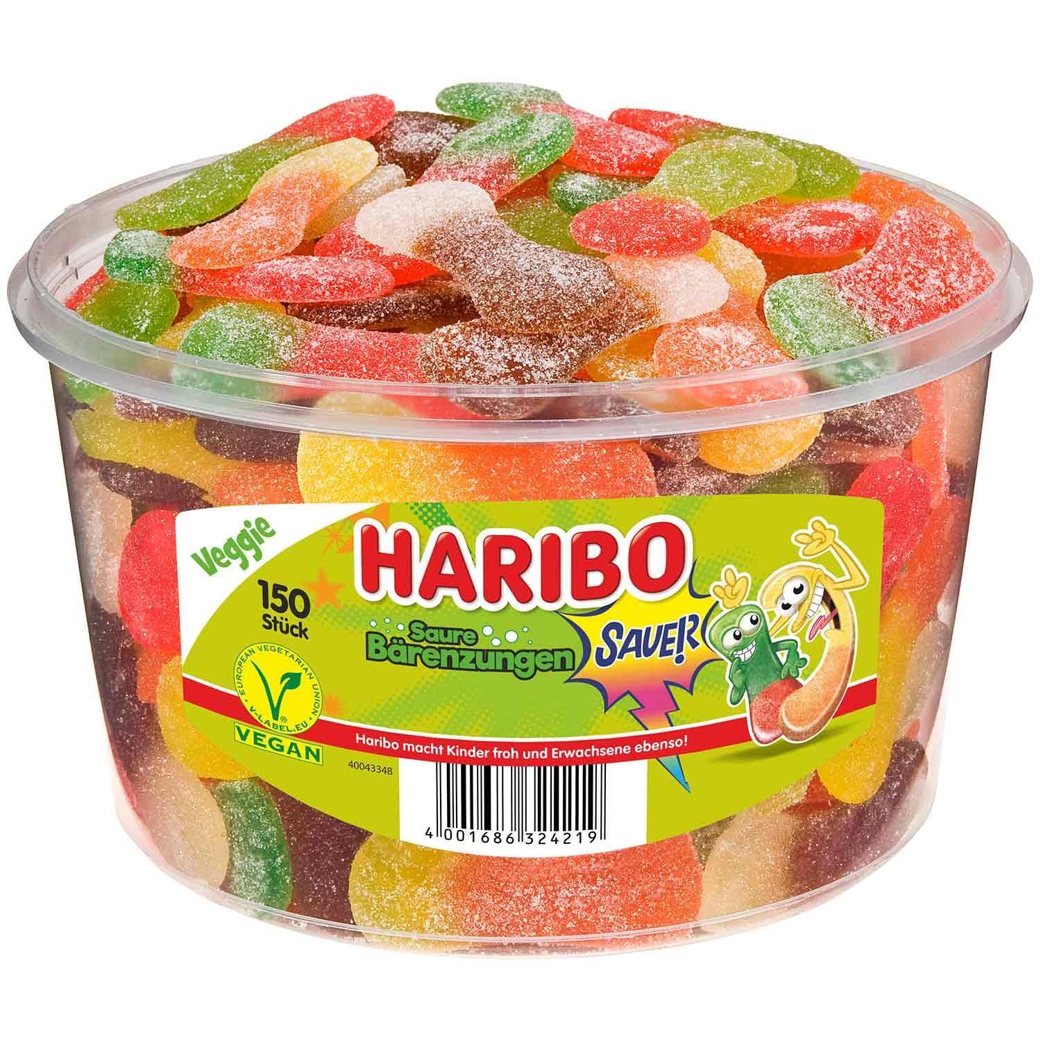 Haribo Saure Bärenzungen - 150 Stück in der Dose