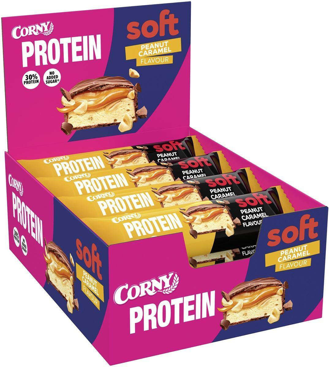 Corny Protein Soft Peanut Caramel - 12 x 45g Packung