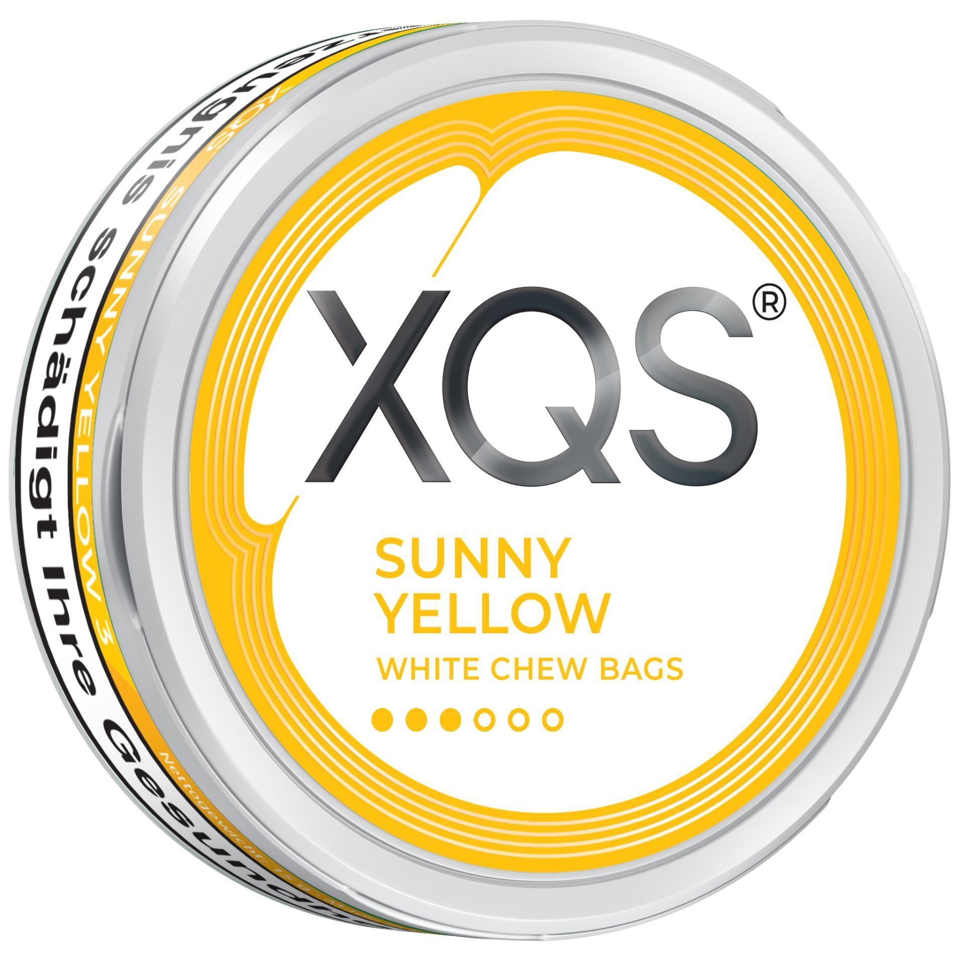 XQS Sunny Yellow #3 White Chew Bags 5 x 15g Dose Kautabak