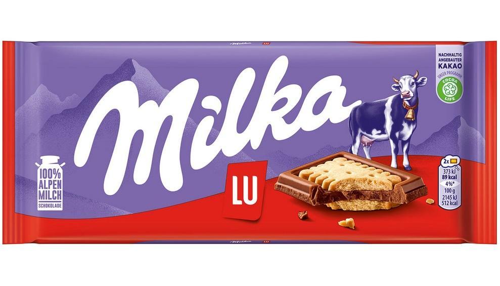 Milka & LU Kekse 87g Tafel - Knuspriger Keks trifft zarte Alpenmilch-Schokolade