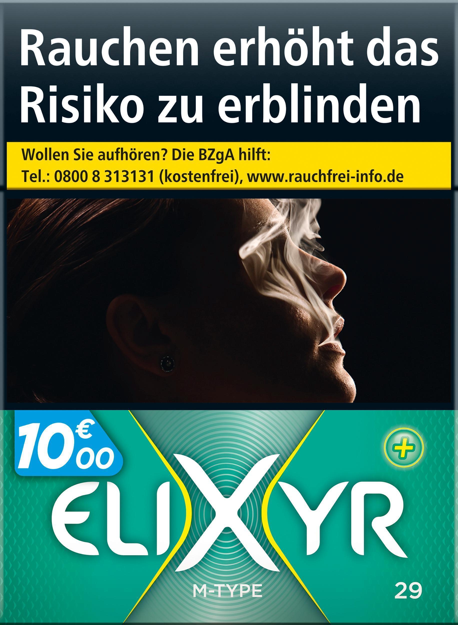 Elixyr Green M+Plus 10,00 EUR - 8 x 27 Zigaretten