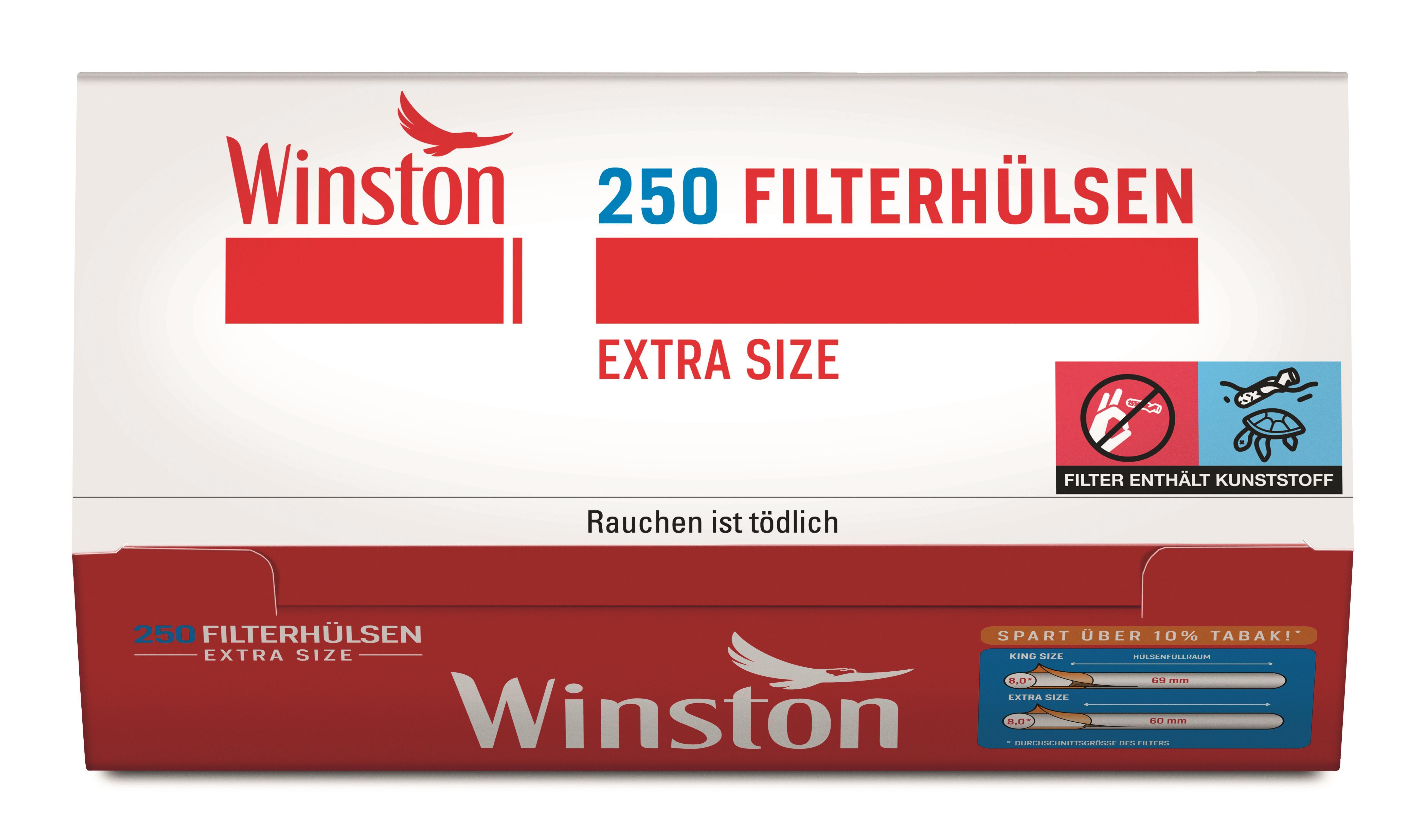 Winston Red Extra Hülsen - 4 x 250 Stück