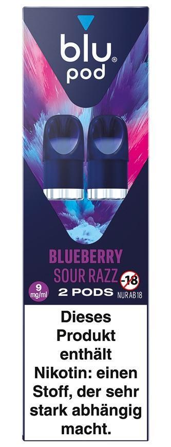 blu Pod Blueberry Sour Razz 9mg/ml - 2er Packung